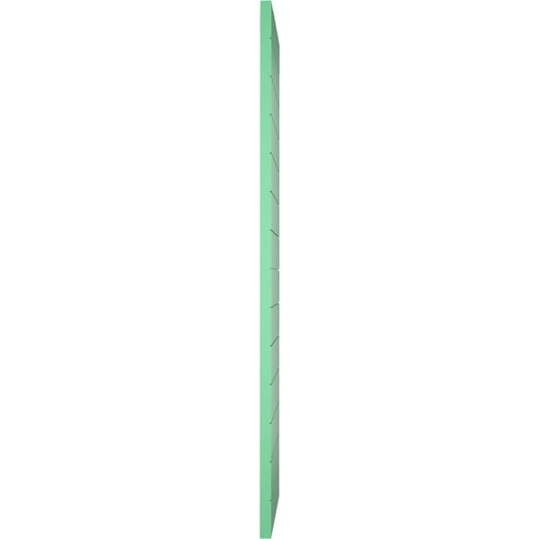 Ekena Millwork True Fit PVC Horizontal Slat Modern Style Fixed Mount Shutters, Lilly Pads, 18W x 58H, PR - TFP001HZ18X058LP
