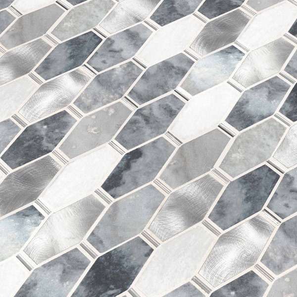 Msi Ankara 12 In. X 14.75 In. Stone Metal Mesh-Mounted Mosaic Tile, 15PK - ZOR-MD-0200