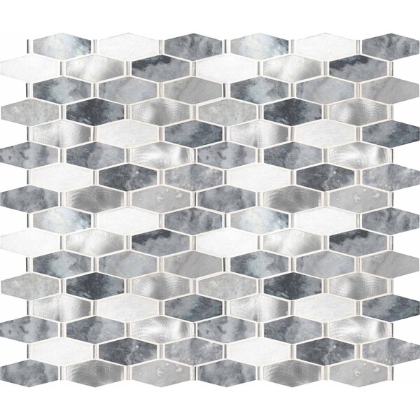 Msi Ankara 12 In. X 14.75 In. Stone Metal Mesh-Mounted Mosaic Tile, 15PK - ZOR-MD-0200