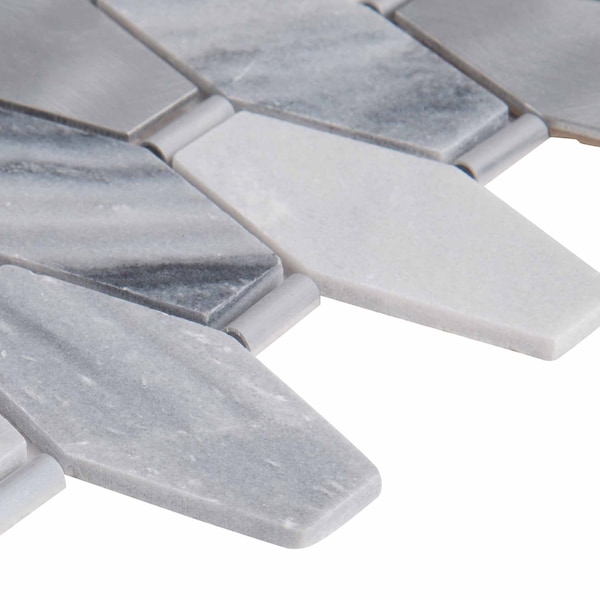 Msi Ankara 12 In. X 14.75 In. Stone Metal Mesh-Mounted Mosaic Tile, 15PK - ZOR-MD-0200