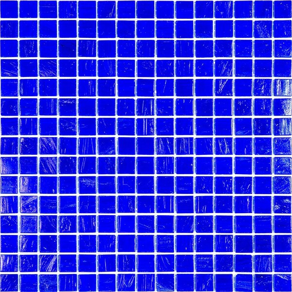 Apollo Tile Celestial 12 in. x 12 in. Glossy Royal Blue Glass Mosaic Wall and Floor Tile 20 sq. ft./case, 20PK - APLST88BL543A