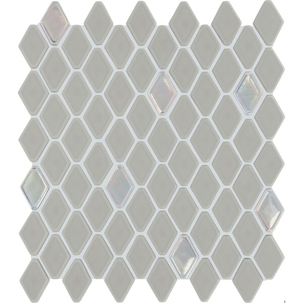 Daltile Starcastle 1.5'' Elongated Hexagon Glass Wall Mosaic, 15PK - SC78ELHEXMSMT