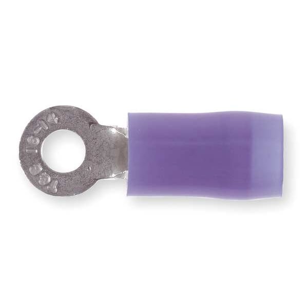 Terminal de anillo de nylon Sta-Kon 18-14 AWG para tornillo #4, paquete de 100 - RB14-4