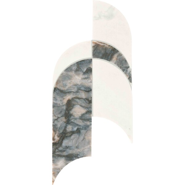 Daltile Gamma Natural Stone Archway Wall and Floor Mosaic Tile, 5PK - M343ARCHWAYMSPL