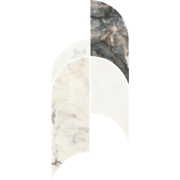 Daltile Gamma Natural Stone Archway Wall and Floor Mosaic Tile, 5PK - M343ARCHWAYMSPL