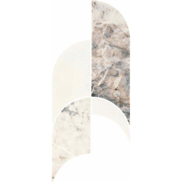 Daltile Gamma Natural Stone Archway Wall and Floor Mosaic Tile, 5PK - M343ARCHWAYMSPL