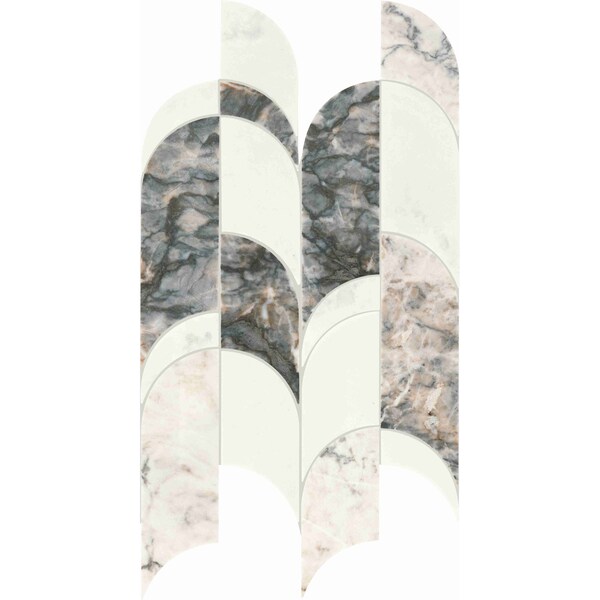 Daltile Gamma Natural Stone Archway Wall and Floor Mosaic Tile, 5PK - M343ARCHWAYMSPL