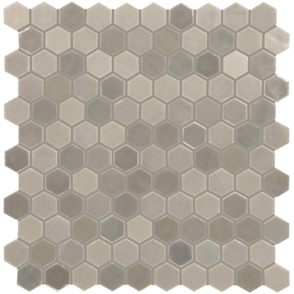 Daltile Uptown Glass 1in Hexagon Mosaic, 16.92 SQFT Per Carton, 18PK - UP181HEXMS1P
