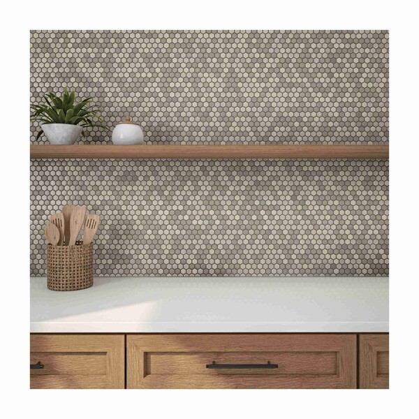 Daltile Uptown Glass 1in Hexagon Mosaic, 16.92 SQFT Per Carton, 18PK - UP181HEXMS1P