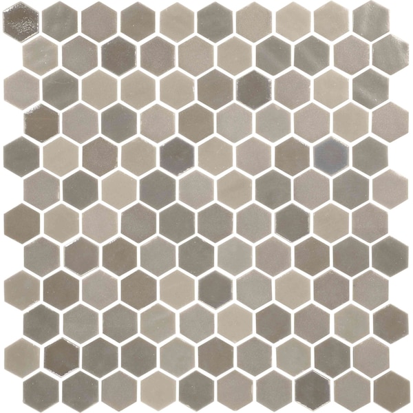 Daltile Uptown Glass 1in Hexagon Mosaic, 16.92 SQFT Per Carton, 18PK - UP181HEXMS1P