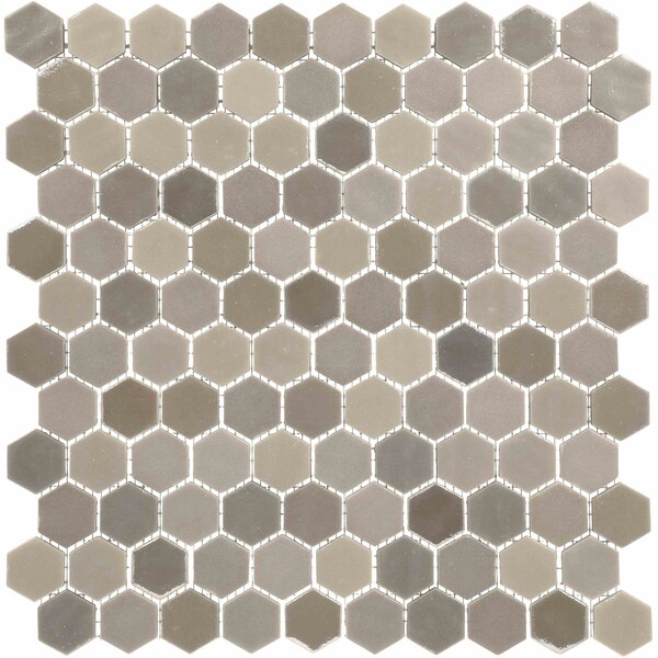 Daltile Uptown Glass 1in Hexagon Mosaic, 16.92 SQFT Per Carton, 18PK - UP181HEXMS1P