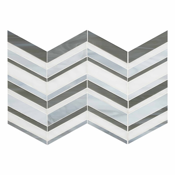 Msi Urban Wave Lapis Hand Crafted 15.63 In. X 9 In. X 8Mm Glass Mosaic Wall Tile, 10PK - ZOR-MD-0374