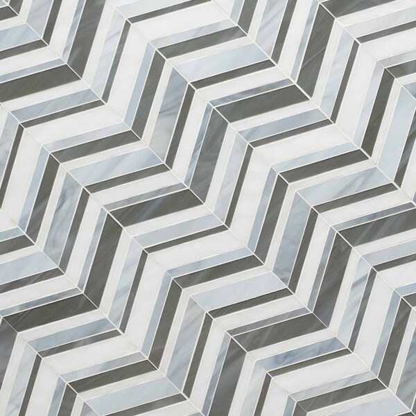 Msi Urban Wave Lapis Hand Crafted 15.63 In. X 9 In. X 8Mm Glass Mosaic Wall Tile, 10PK - ZOR-MD-0374
