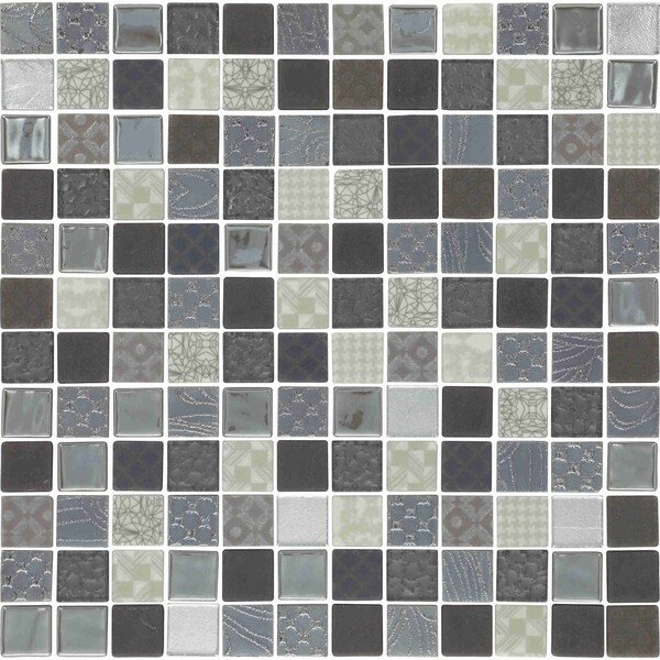 Daltile Uptown Glass 1in x 1in Metro Mosaic, 21.00 SQFT Per Carton, 20PK - UP0811MS1P