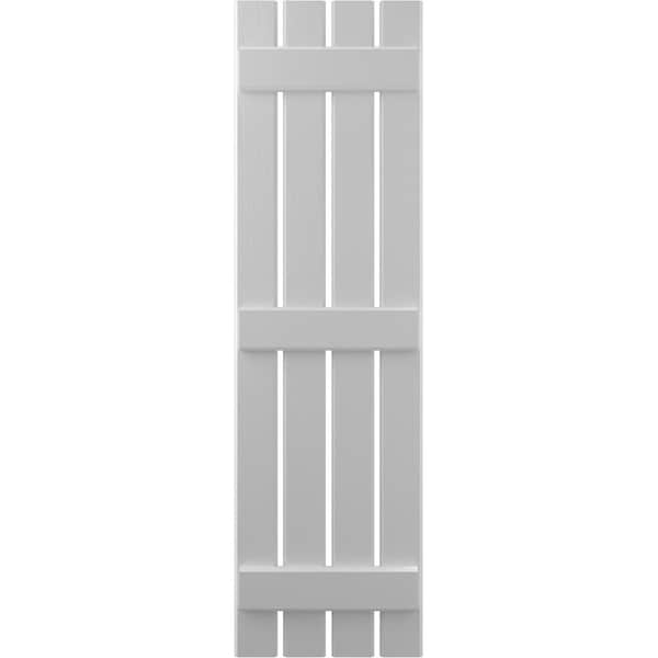 Ekena Millwork Americraft 4-Board (3 Batten) Exterior Real Wood Spaced Board-n-Batten Shutters, ARW401SB415X41PRH - ARW401SB415X41PRH
