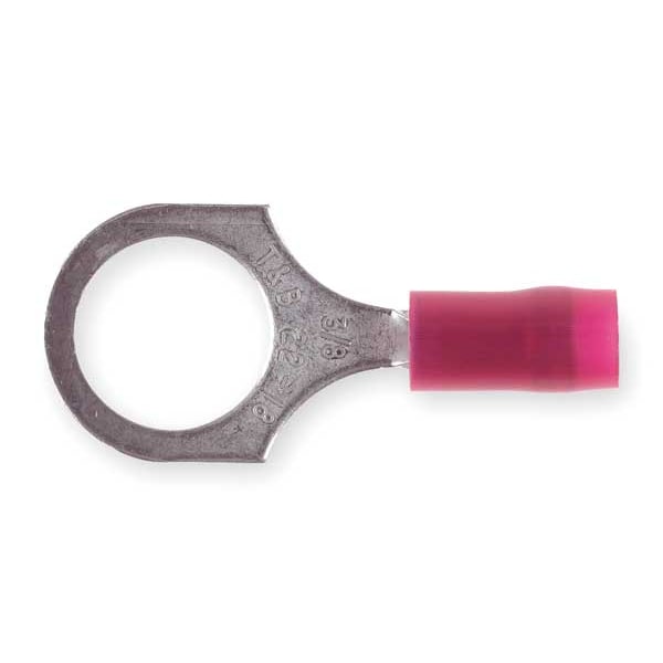 Terminal de anillo de nylon Sta-Kon 22-16 AWG para perno de 1/2" - paquete de 100 unidades - RA18-12