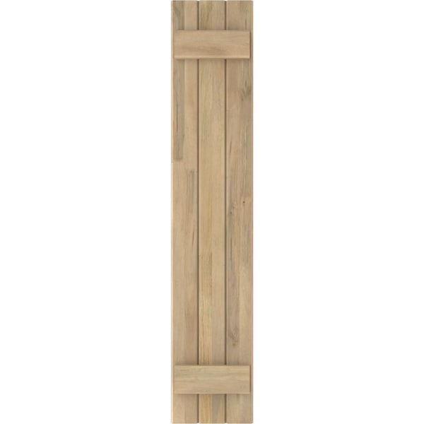 Ekena Millwork Americraft 3-Board (2 Batten) Exterior Real Wood Joined Board-n-Batten Shutters, ARW101BB311X47UNH, PR - ARW101BB311X47UNH