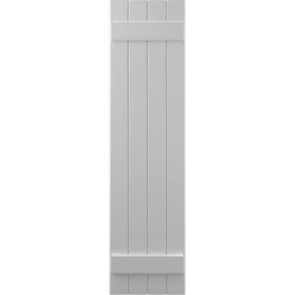Ekena Millwork Americraft 4-Board (2 Batten) Exterior Real Wood Joined Board-n-Batten Shutters, ARW101BB414X42PRH - ARW101BB414X42PRH