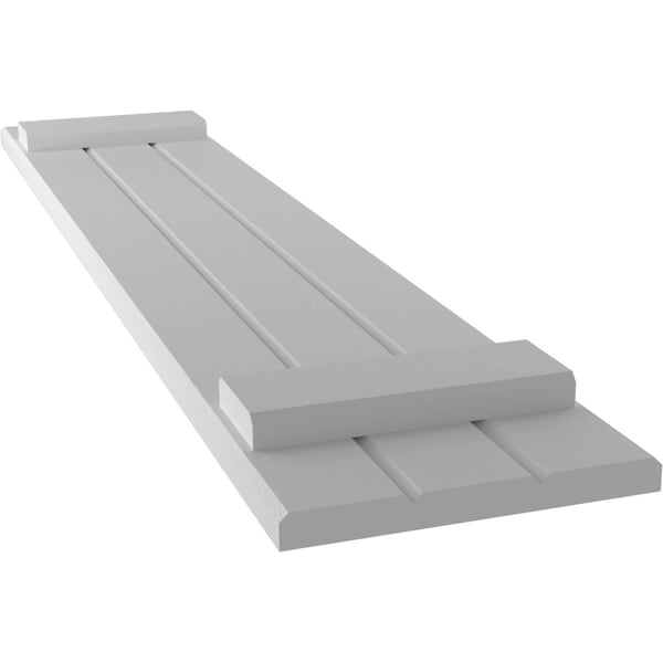 Ekena Millwork Americraft 3-Board (2 Batten) Exterior Real Wood Joined Board-n-Batten Shutters, ARW101BB311X51PRH - ARW101BB311X51PRH