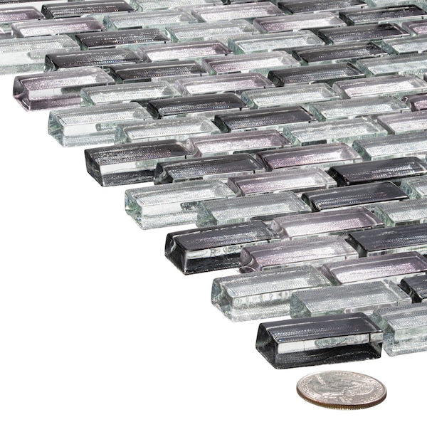 Andova Tiles ANDOVA TILES Highline 0.625" x 1.25" Glass Mosaic Sheet Floor Use Tile - ANDHIG149