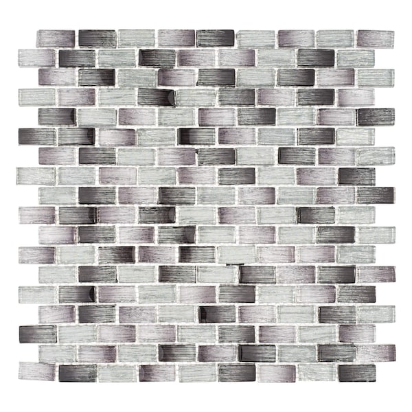 Andova Tiles ANDOVA TILES Highline 0.625" x 1.25" Glass Mosaic Sheet Floor Use Tile - ANDHIG149