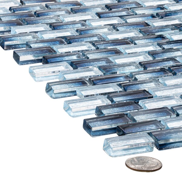 Andova Tiles SAMPLE Highline 0625 x 125 Glass Mosaic Sheet Floor Use Tile - SAM-ANDHIG148
