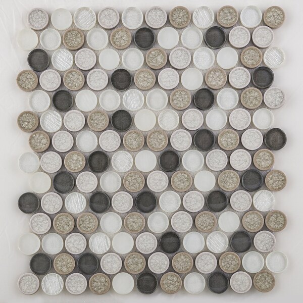 Andova Tiles ANDOVA TILES Polka 1" x 1" Penny Round Mosaic Tile - ANDPOL213