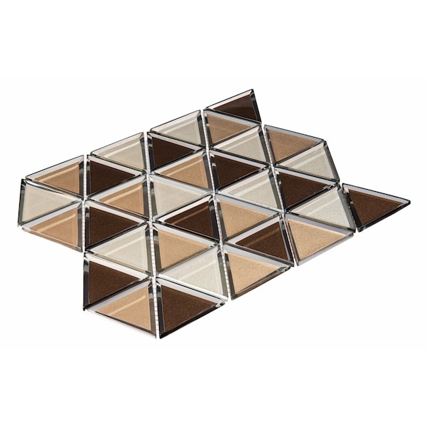 Andova Tiles SAMPLE BLEUM 3 x 3 Beveled Glass Novelty Mosaic Tile - SAM-ANDBLE283