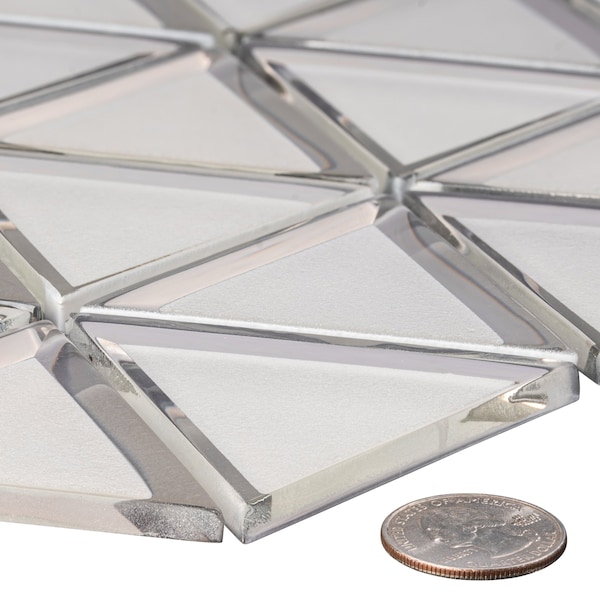 Andova Tiles SAMPLE BLEUM 3 x 3 Beveled Glass Novelty Mosaic Tile - SAM-ANDBLE283