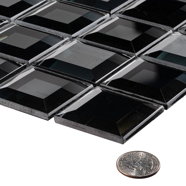 Andova Tiles SAMPLE Novo 2 x 2 Beveled Glass Grid Mosaic Wall Tile - SAM-ANDNOV110