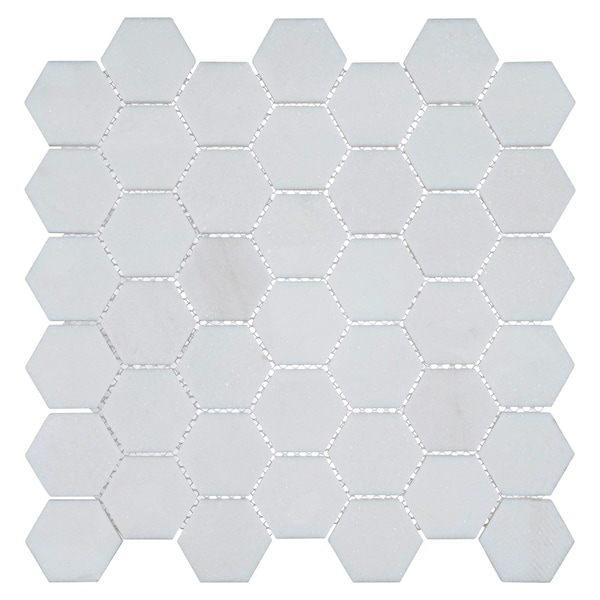 Andova Tiles ANDOVA TILES Channing 2" x 2" Marble Honeycomb Mosaic Floor Use Tile - ANDCHA127
