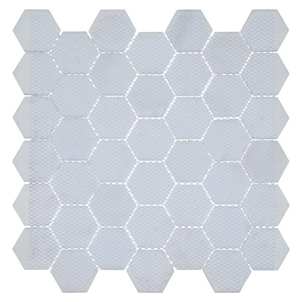 Andova Tiles ANDOVA TILES Channing 2" x 2" Marble Honeycomb Mosaic Floor Use Tile - ANDCHA127