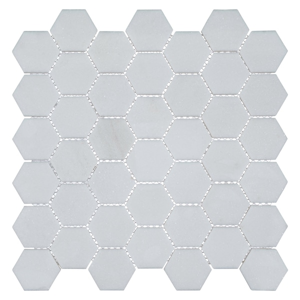 Andova Tiles ANDOVA TILES Channing 2" x 2" Marble Honeycomb Mosaic Floor Use Tile - ANDCHA127