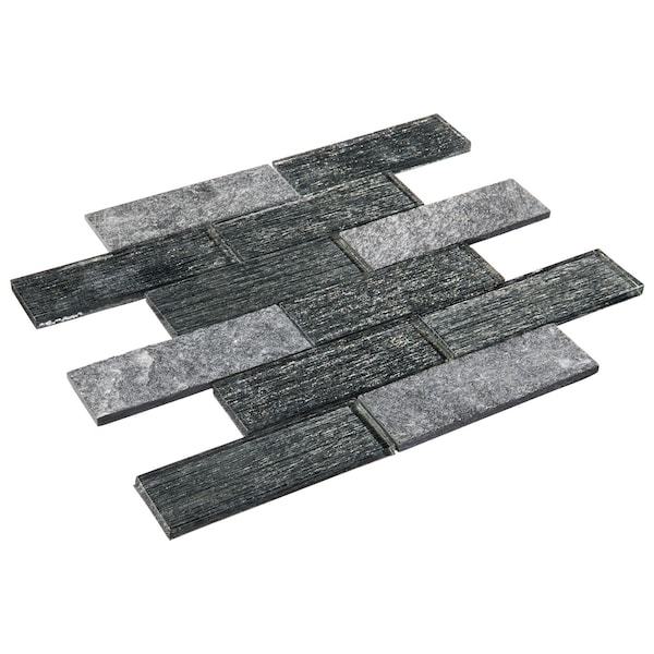 Andova Tiles SAMPLE Bovard 2 x 6 Glass Brick Joint Mosaic Tile - SAM-ANDBOV197