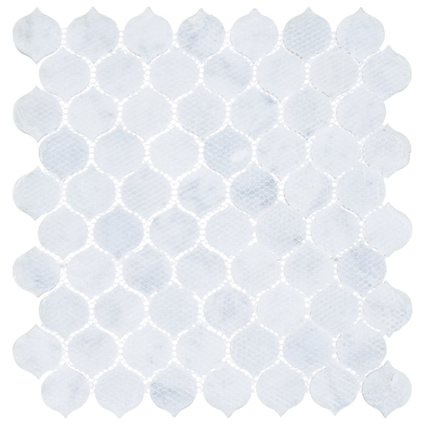 Andova Tiles SAMPLE Dayberry 15 x 15 Marble Arabesque Wall  Floor Mosaic Tile - SAM-ANDDAY142