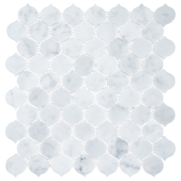 Andova Tiles SAMPLE Dayberry 15 x 15 Marble Arabesque Wall  Floor Mosaic Tile - SAM-ANDDAY142
