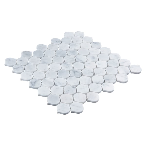 Andova Tiles SAMPLE Dayberry 15 x 15 Marble Arabesque Wall  Floor Mosaic Tile - SAM-ANDDAY142