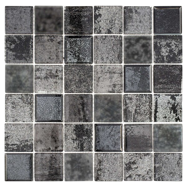 Andova Tiles SAMPLE-Elwood 2 in. x 2 in. Glass Grid Mosaic Wall Tile - SAM-ANDELW877