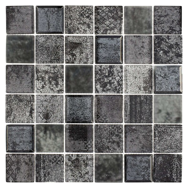 Andova Tiles SAMPLE-Elwood 2 in. x 2 in. Glass Grid Mosaic Wall Tile - SAM-ANDELW877