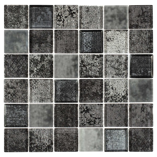 Andova Tiles SAMPLE-Elwood 2 in. x 2 in. Glass Grid Mosaic Wall Tile - SAM-ANDELW877