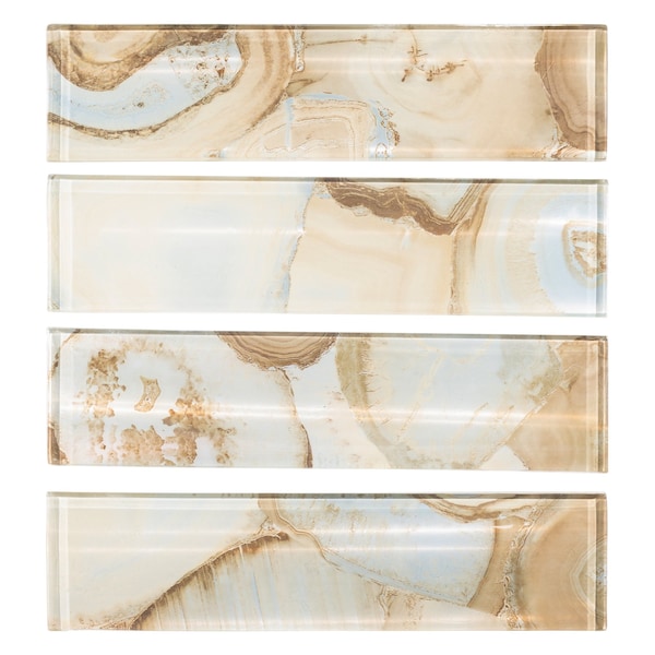 Andova Tiles Myst 3 in. x 12 in. Glass Marble Look Subway Wall Tile - SAM-ANDMYS245