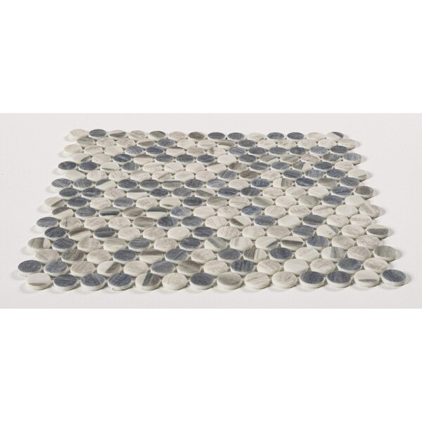 Andova Tiles ANDOVA TILES Dexo 1" x 1" Glass Penny Round Mosaic Wall & Floor Tile - ANDDEX331