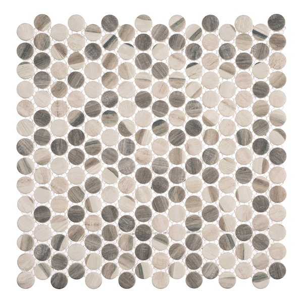 Andova Tiles ANDOVA TILES Dexo 1" x 1" Glass Penny Round Mosaic Wall & Floor Tile - ANDDEX331