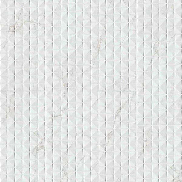 Msi Dymo Calacatta Chex White 12in X 24in Glossy Ceramic Wall Tile, 480PK - ZOR-PT-0878P