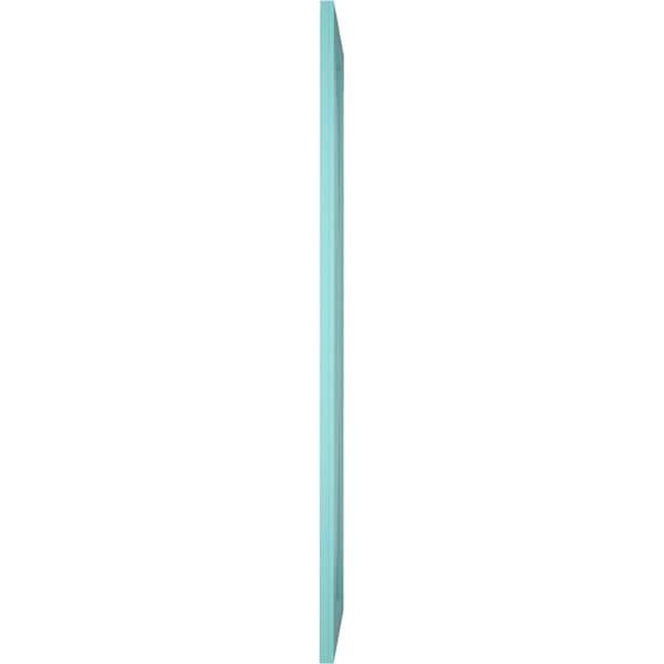 Ekena Millwork True Fit PVC Single X-Board Farmhouse Fixed Mount Shutters, Pure Turquoise, 18W x 27H, PR - TFP001FH18X027PT