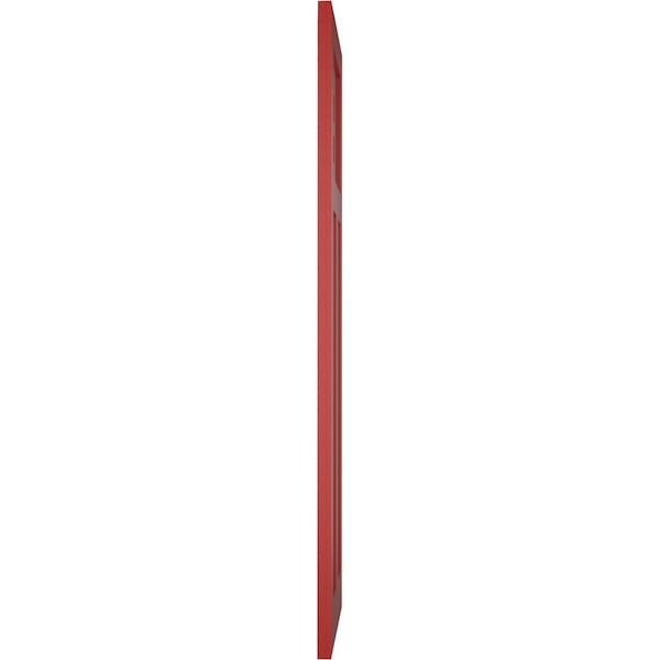 Ekena Millwork True Fit PVC San Antonio Mission Style Fixed Mount Shutters, Fire Red, 12W x 54H, PR - TFP001ST12X054BR