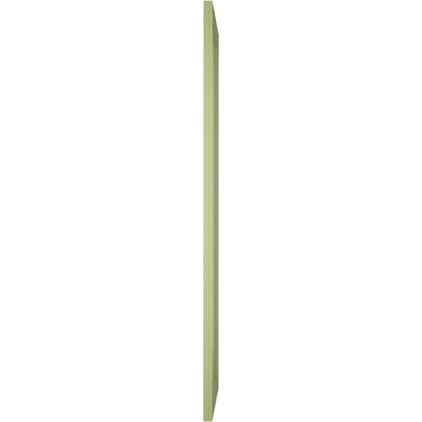 Ekena Millwork True Fit PVC Single Panel Chevron Modern Style Fixed Mount Shutters, Moss Green, 18W x 80H, PR - TFP001CV18X080MG