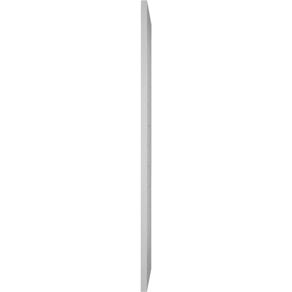 Ekena Millwork True Fit PVC Horizontal Slat Framed Modern Style Fixed Mount Shutters, Primed, 12"W x 54"H - TFP001HF12X054PR