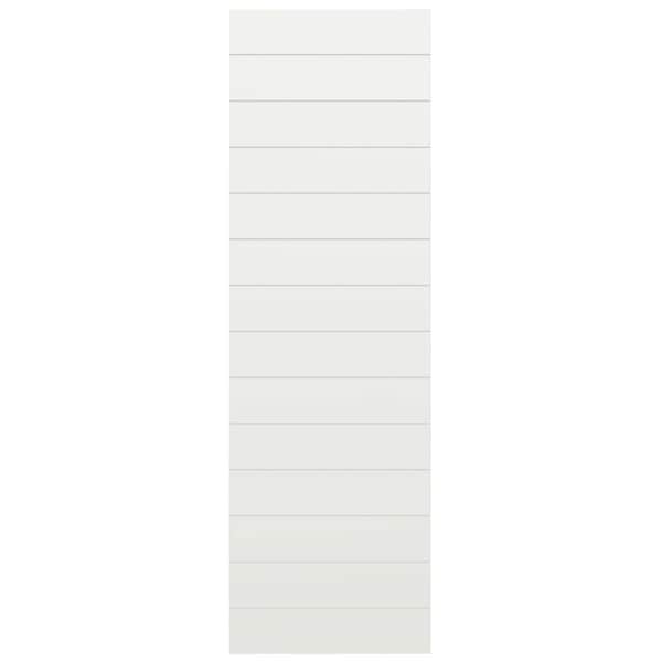 Ekena Millwork True Fit PVC Horizontal Slat Modern Style Fixed Mount Shutters, Unfinished, 18W x 25H, PR - TFP001HZ18X025UN