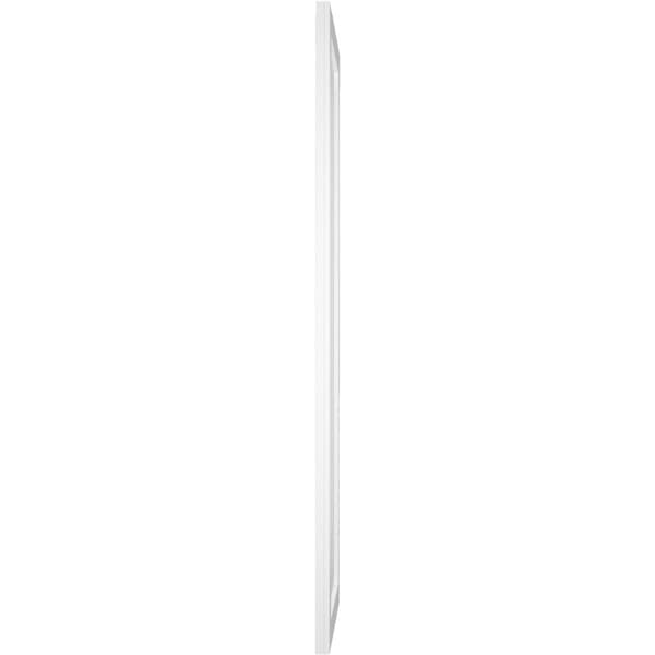 Ekena Millwork True Fit PVC Single Panel Chevron Modern Style Fixed Mount Shutters, White, 15W x 29H, PR - TFP001CV15X029WH